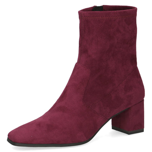 Caprice 9-25354-41 Women’s Stretch Ankle Boots – Square Toe Block Heel with Zip